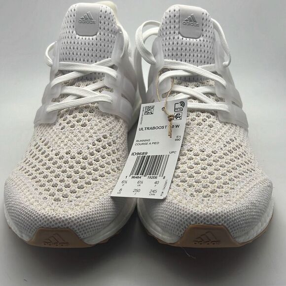 Adidas Ultraboost 1.0 White Gum Silver 1D9689 Running Shoes‎ NWB Women's size 8 - Picture 2 of 10
